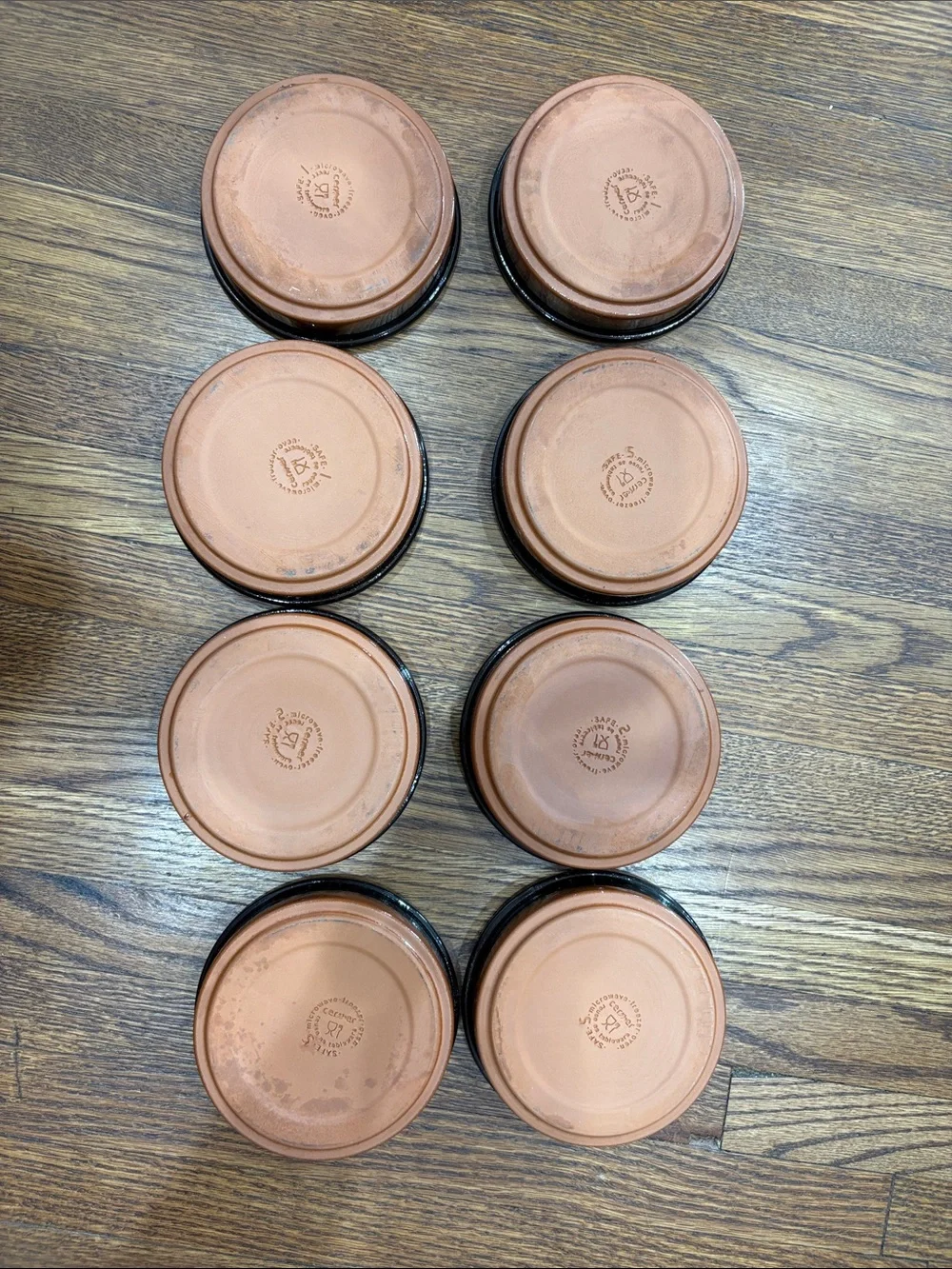 Terracotta-Style Black & Brown Stackable Ramekins - Set of 8 - Picture 12 of 14